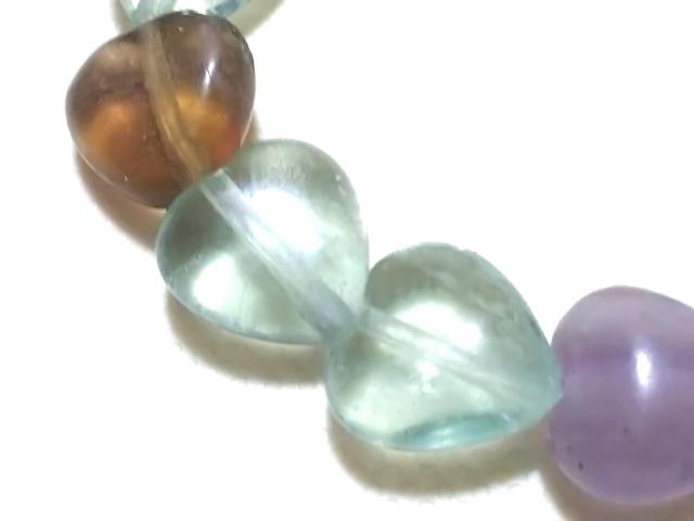 天然石★フローライト ハート 半連 < 女性アクセサリー/時計  天然石★フローライト ハート 半連 < 女性アクセサリー/時計の