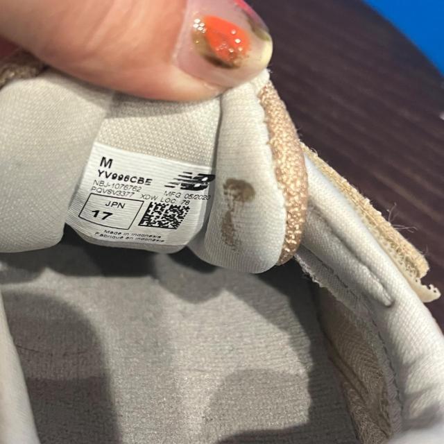 ニューバランス YV996CBE キッズスニーカー 17cm ベージュ 子供靴 マジックテープ < ブランド ニューバランス YV996CBE キッズスニーカー 17cm ベージュ 子供靴 マジックテープ < ブランドの