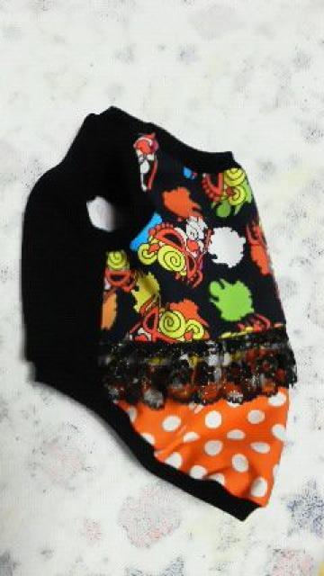 ハンドメイド*ヒスミニTシャツ*デビルキン・マルチ・黒・フリル・ドット・犬用*M < ペット/手芸/園芸  ハンドメイド*ヒスミニTシャツ*デビルキン・マルチ・黒・フリル・ドット・犬用*M < ペット/手芸/園芸の