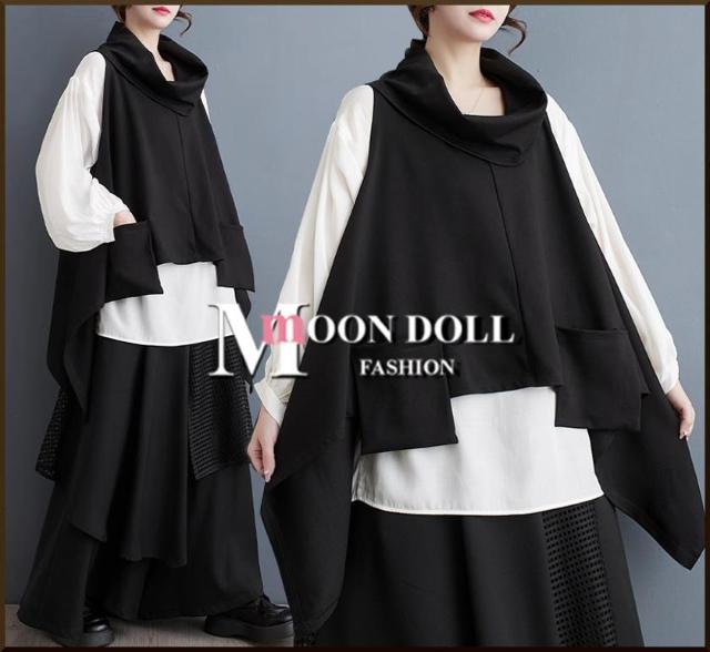 〜3L4L5L*2枚/ドレープアシメトップス+ラウンドネックシ < 女性ファッション 〜3L4L5L*2枚/ドレープアシメトップス+ラウンドネックシ < 女性ファッションの