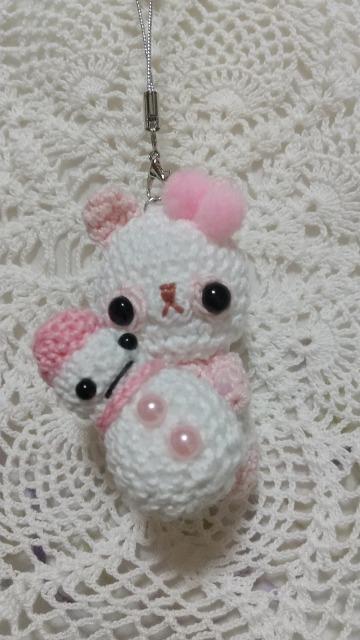 雪だるまとカラフルぱんだ*編みぐるみストラップ(ピンク) < ペット/手芸/園芸 雪だるまとカラフルぱんだ*編みぐるみストラップ(ピンク) < ペット/手芸/園芸の
