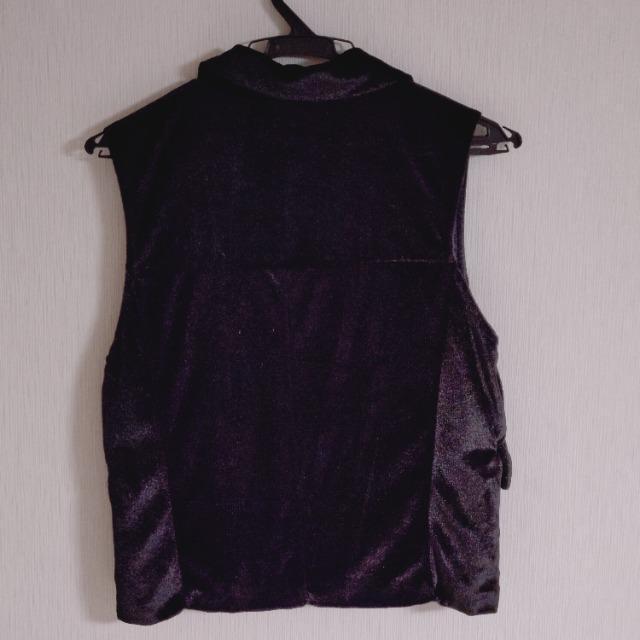 40ans Request Boutique ベロア ベスト 黒色 ブラック ジレ < 女性ファッション 40ans Request Boutique ベロア ベスト 黒色 ブラック ジレ < 女性ファッションの