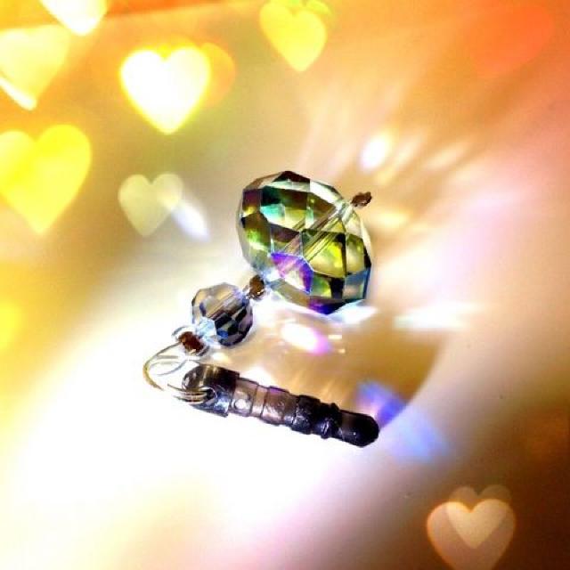 グレー イヤホンジャック ミニ サンキャッチャー sae ハンドメイド < 家電/AV  グレー イヤホンジャック ミニ サンキャッチャー sae ハンドメイド  < 家電/AVの