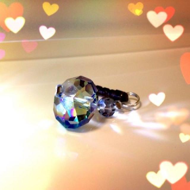 グレー イヤホンジャック ミニ サンキャッチャー sae ハンドメイド < 家電/AV  グレー イヤホンジャック ミニ サンキャッチャー sae ハンドメイド < 家電/AVの