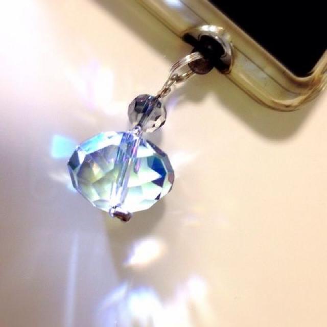 グレー イヤホンジャック ミニ サンキャッチャー sae ハンドメイド < 家電/AV  グレー イヤホンジャック ミニ サンキャッチャー sae ハンドメイド < 家電/AVの