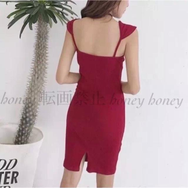 Luxury●カットオフリブニットタイトワンピース●Beigeベージュ●韓国ファッション < 女性ファッション  Luxury●カットオフリブニットタイトワンピース●Beigeベージュ●韓国ファッション < 女性ファッションの