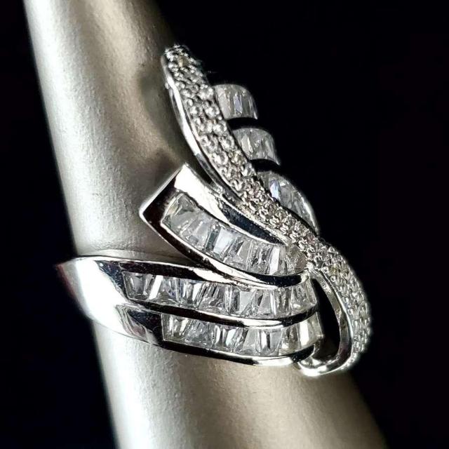 込み★豪華キラキラ★多層スタッキング/ワイドバンドジルコンリング★20号 < 女性アクセサリー/時計 込み★豪華キラキラ★多層スタッキング/ワイドバンドジルコンリング★20号 < 女性アクセサリー/時計の