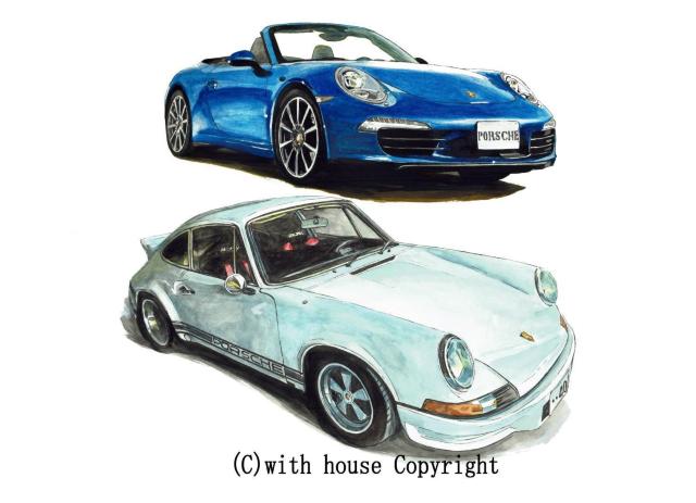 GC-1007 911カレラ/911S限定版画サイン額装作家平右ヱ門 < 自動車/バイク GC-1007 911カレラ/911S限定版画サイン額装作家平右ヱ門 < 自動車/バイク