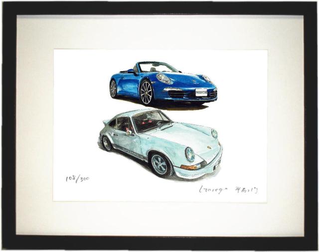 GC-1007 911カレラ/911S限定版画サイン額装作家平右ヱ門 < 自動車/バイク GC-1007 911カレラ/911S限定版画サイン額装作家平右ヱ門 < 自動車/バイク