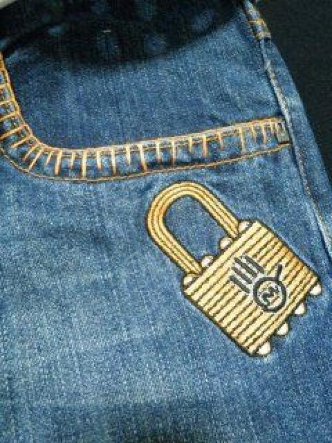 【Miskeen】《New》HipHop系★カラフル・パドロック刺繍*デニム<36> < 男性ファッション 【Miskeen】《New》HipHop系★カラフル・パドロック刺繍*デニム<36> < 男性ファッションの