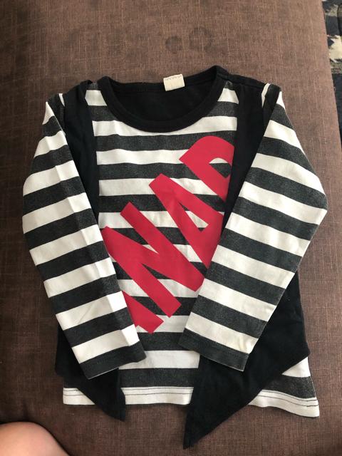 ANAP☆ロンT☆重ね着風☆オシャレ☆ロゴ☆100cm < ブランド  ANAP☆ロンT☆重ね着風☆オシャレ☆ロゴ☆100cm  < ブランドの