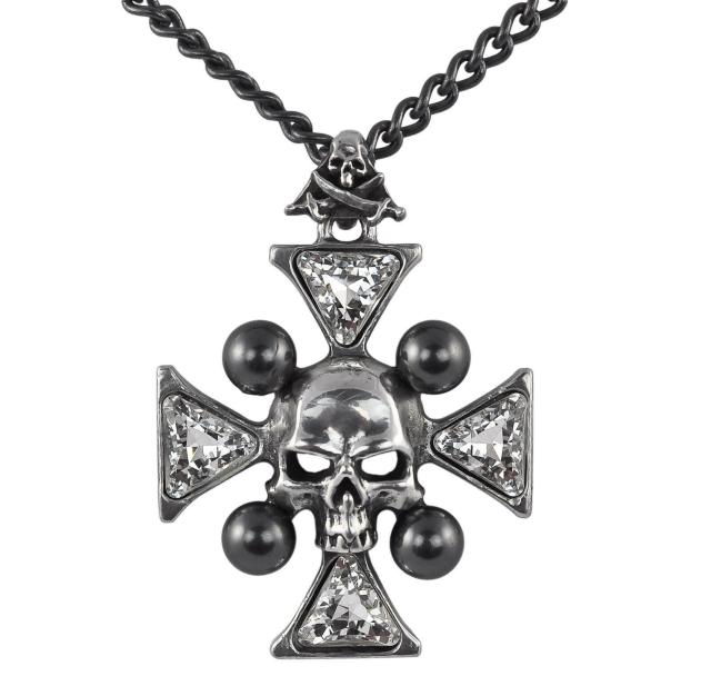 ALCHEMY GOTHIC: セント・ジョンズ・クリスタルボーン・クロス < 女性アクセサリー/時計  ALCHEMY GOTHIC: セント・ジョンズ・クリスタルボーン・クロス  < 女性アクセサリー/時計の