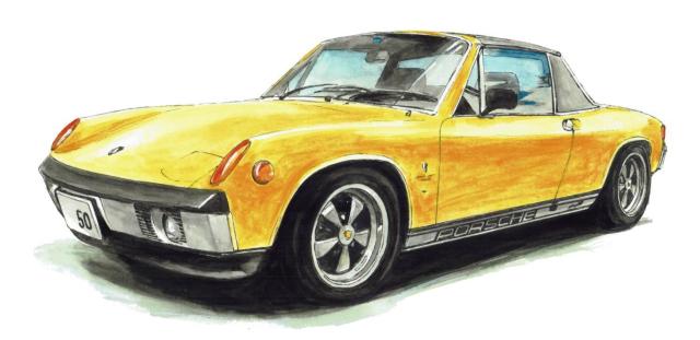 GC-1011 914/Boxster限定版画 直筆サイン額装●作家 平右ヱ門 < 自動車/バイク GC-1011 914/Boxster限定版画 直筆サイン額装●作家 平右ヱ門 < 自動車/バイク
