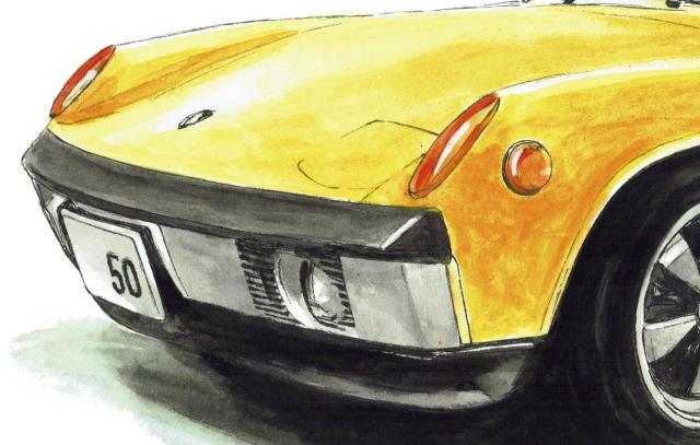 GC-1011 914/Boxster限定版画 直筆サイン額装●作家 平右ヱ門 < 自動車/バイク GC-1011 914/Boxster限定版画 直筆サイン額装●作家 平右ヱ門 < 自動車/バイク