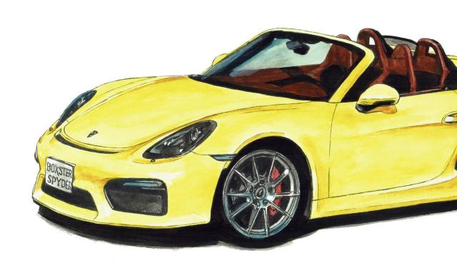 GC-1011 914/Boxster限定版画 直筆サイン額装●作家 平右ヱ門 < 自動車/バイク GC-1011 914/Boxster限定版画 直筆サイン額装●作家 平右ヱ門 < 自動車/バイク