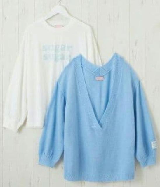 150★sugar sugar★Vネックニット+ロンT★2点セット★新品★送料無料 < キッズ/ベビー 150★sugar sugar★Vネックニット+ロンT★2点セット★新品★送料無料 < キッズ/ベビーの
