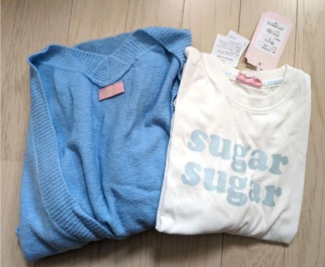 150★sugar sugar★Vネックニット+ロンT★2点セット★新品★送料無料 < キッズ/ベビー 150★sugar sugar★Vネックニット+ロンT★2点セット★新品★送料無料 < キッズ/ベビーの