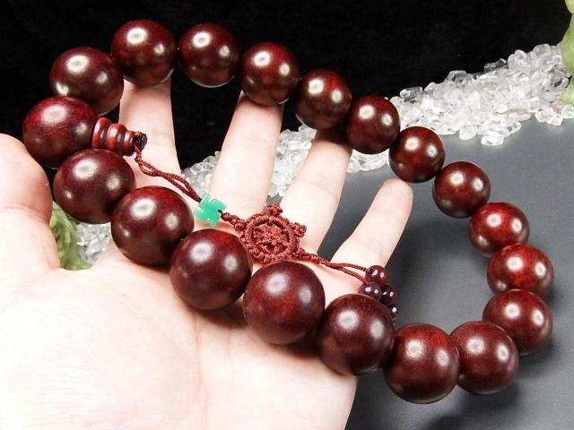 超大レッド檀木数珠木製念珠約24.5mm18粒+親玉 < 男性アクセサリー/時計 超大レッド檀木数珠木製念珠約24.5mm18粒+親玉 < 男性アクセサリー/時計の