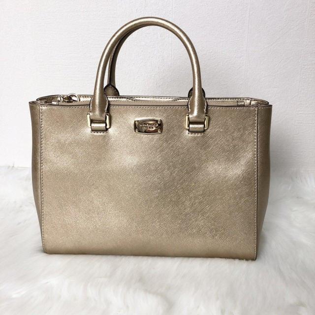 �y���g�p���zMICHAEL KORS �}�C�P���R�[�X �n���h�o�b�O �V�����_�[�o�b�O 2way�@�T�t�B�A�[�m ���U�[ �S�[���h �� �u�����h�� 