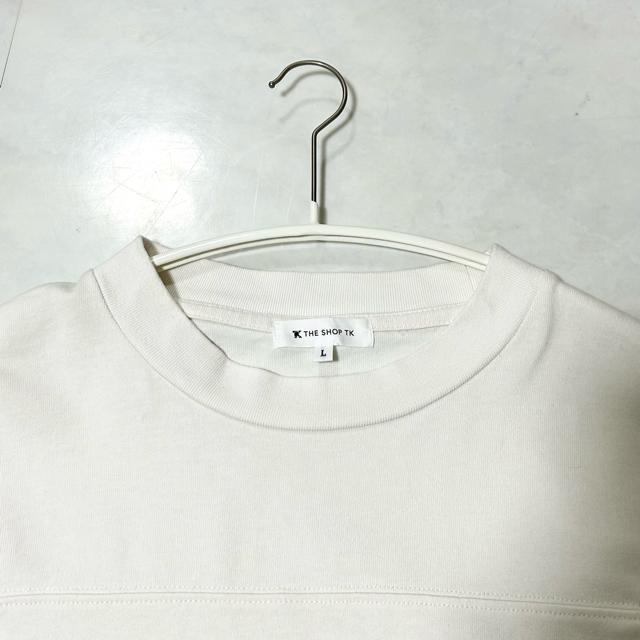 THE SHOP TK コットン フットボール Tシャツ カットソー L < ブランド THE SHOP TK コットン フットボール Tシャツ カットソー L < ブランドの