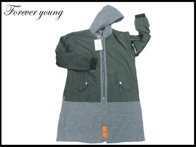 新 Forever young のフード付ロングジャケット XL < 男性ファッション  新 Forever young のフード付ロングジャケット XL  < 男性ファッションの