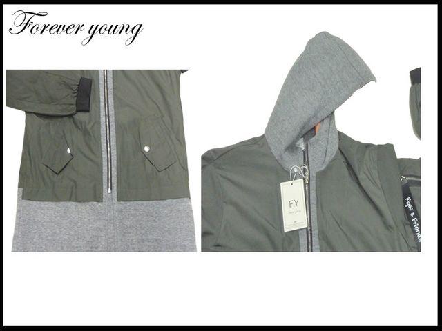 新 Forever young のフード付ロングジャケット XL < 男性ファッション  新 Forever young のフード付ロングジャケット XL < 男性ファッションの