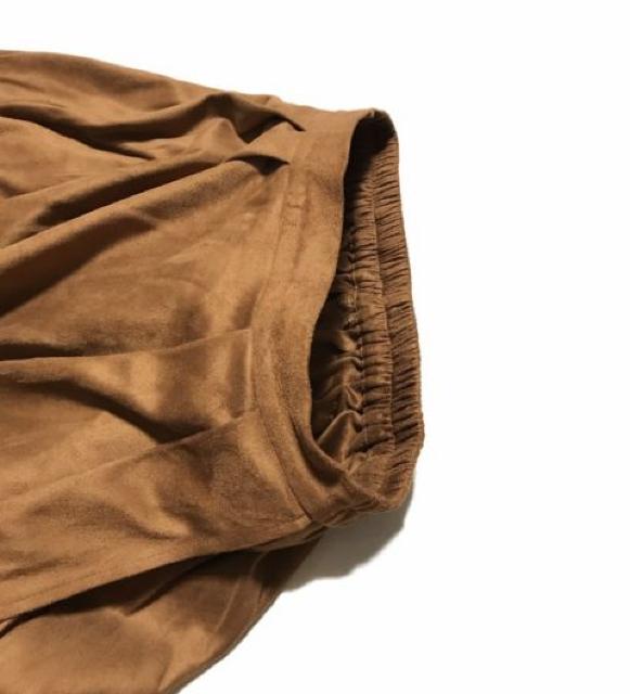 (ゴム)キャメルスエードエスニック〓ロングラップスカート(M)美品〓 < ブランド (ゴム)キャメルスエードエスニック〓ロングラップスカート(M)美品〓 < ブランドの