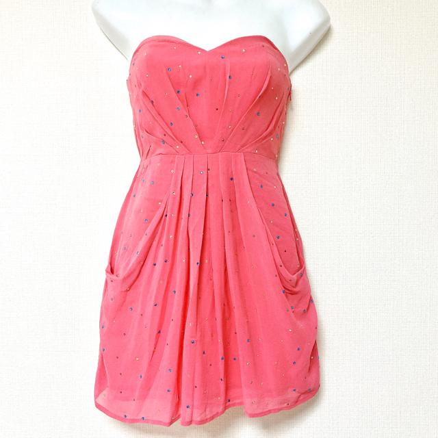 ストーンピンクべアミニワンピースドレスsilkシルク絹チュニック < ブランド ストーンピンクべアミニワンピースドレスsilkシルク絹チュニック < ブランドの