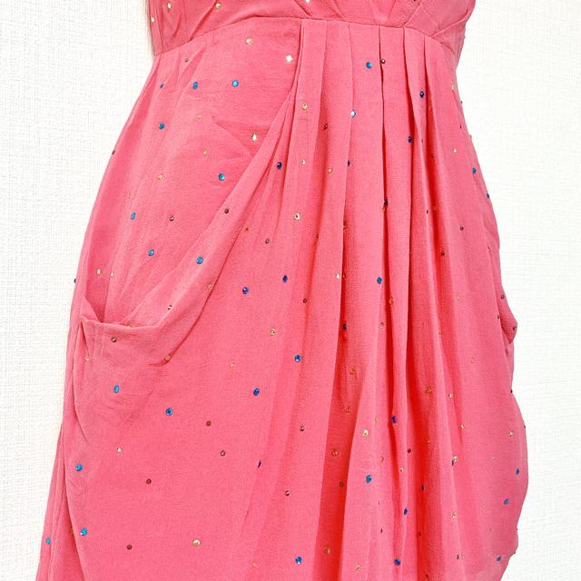 ストーンピンクべアミニワンピースドレスsilkシルク絹チュニック < ブランド ストーンピンクべアミニワンピースドレスsilkシルク絹チュニック < ブランドの