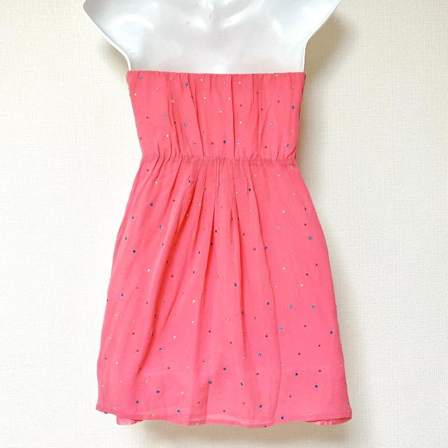 ストーンピンクべアミニワンピースドレスsilkシルク絹チュニック < ブランド ストーンピンクべアミニワンピースドレスsilkシルク絹チュニック < ブランドの