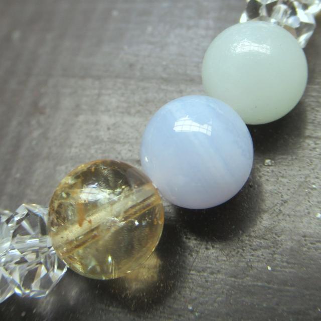 アマゾナイトxブルーレースxシトリンブレスレット 天然石 < 女性アクセサリー/時計 アマゾナイトxブルーレースxシトリンブレスレット 天然石 < 女性アクセサリー/時計の