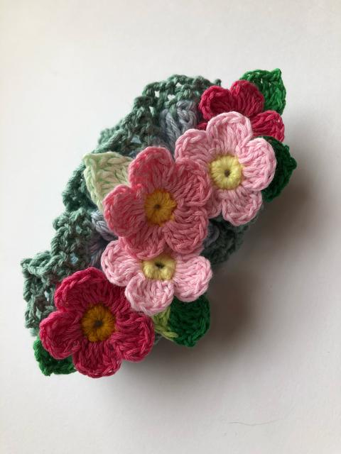 ハンドメイド シュシュ パステルお花いっぱい♪ ♪ ガーリー < 女性ファッション  ハンドメイド シュシュ パステルお花いっぱい♪ ♪ ガーリー < 女性ファッションの