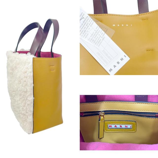 新品マルニ ムートン 2wayミニトートバッグ 黄色 MARNI < ブランド  新品マルニ ムートン 2wayミニトートバッグ 黄色 MARNI < ブランドの
