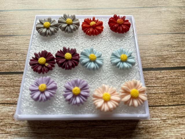 b136 樹脂ピアス マルチカラー 6ペア < 女性アクセサリー/時計 b136 樹脂ピアス マルチカラー 6ペア < 女性アクセサリー/時計の