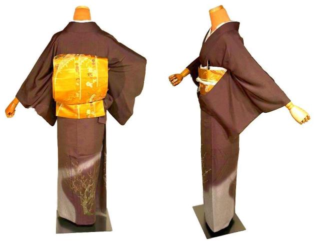 色留袖 最高峰 新品同様 京友禅作家 松尾光琳 銀彩 流水枝花文 鬼しぼ縮緬 1つ紋 身丈158cm 裄63cm T3641 < 女性ファッション 色留袖 最高峰 新品同様 京友禅作家 松尾光琳 銀彩 流水枝花文 鬼しぼ縮緬 1つ紋 身丈158cm 裄63cm T3641 < 女性ファッションの