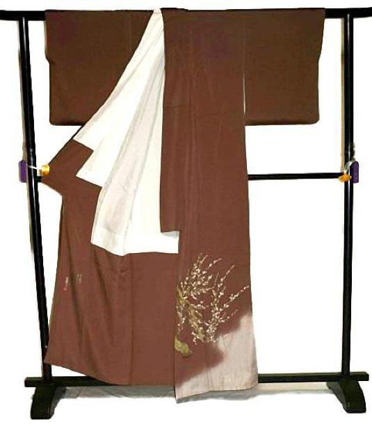 色留袖 最高峰 新品同様 京友禅作家 松尾光琳 銀彩 流水枝花文 鬼しぼ縮緬 1つ紋 身丈158cm 裄63cm T3641 < 女性ファッション 色留袖 最高峰 新品同様 京友禅作家 松尾光琳 銀彩 流水枝花文 鬼しぼ縮緬 1つ紋 身丈158cm 裄63cm T3641 < 女性ファッションの