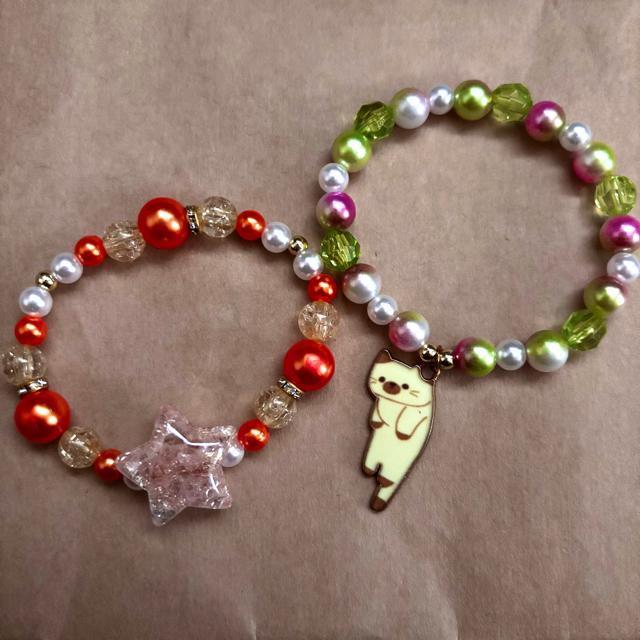 子供用 ビーズ ブレスレット 2個セット キッズ 女の子 < おもちゃ  子供用 ビーズ ブレスレット 2個セット キッズ 女の子  < おもちゃの