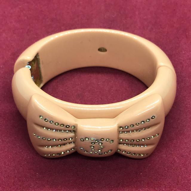 レア 正規品 シャネル CoCo ラインストーン リボン バングル サーモンピンク < ブランド  レア 正規品 シャネル CoCo ラインストーン リボン バングル サーモンピンク  < ブランドの