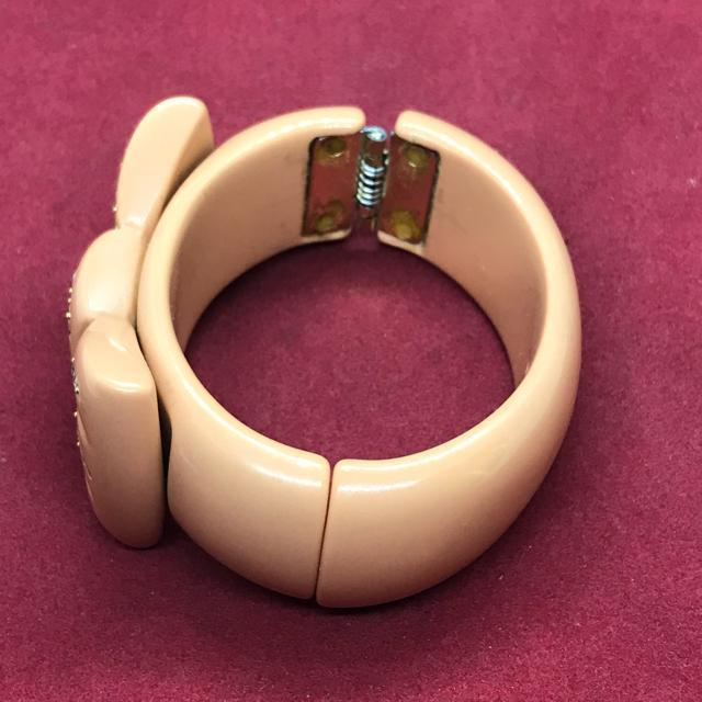 レア 正規品 シャネル CoCo ラインストーン リボン バングル サーモンピンク < ブランド  レア 正規品 シャネル CoCo ラインストーン リボン バングル サーモンピンク < ブランドの