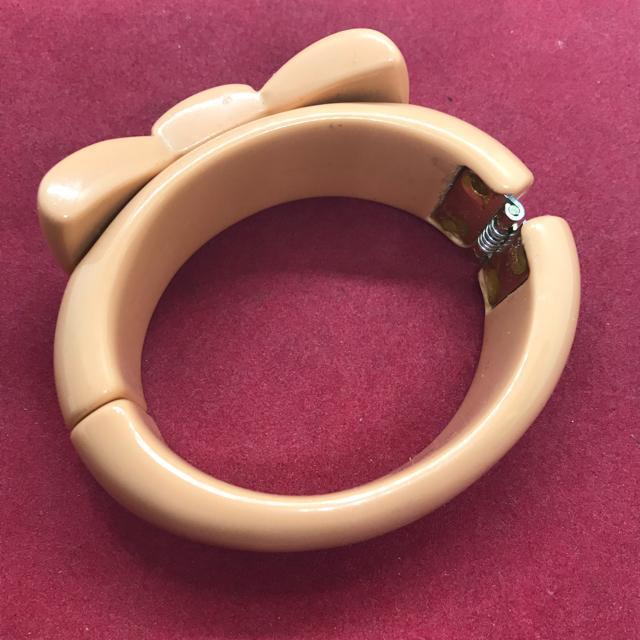 レア 正規品 シャネル CoCo ラインストーン リボン バングル サーモンピンク < ブランド  レア 正規品 シャネル CoCo ラインストーン リボン バングル サーモンピンク < ブランドの