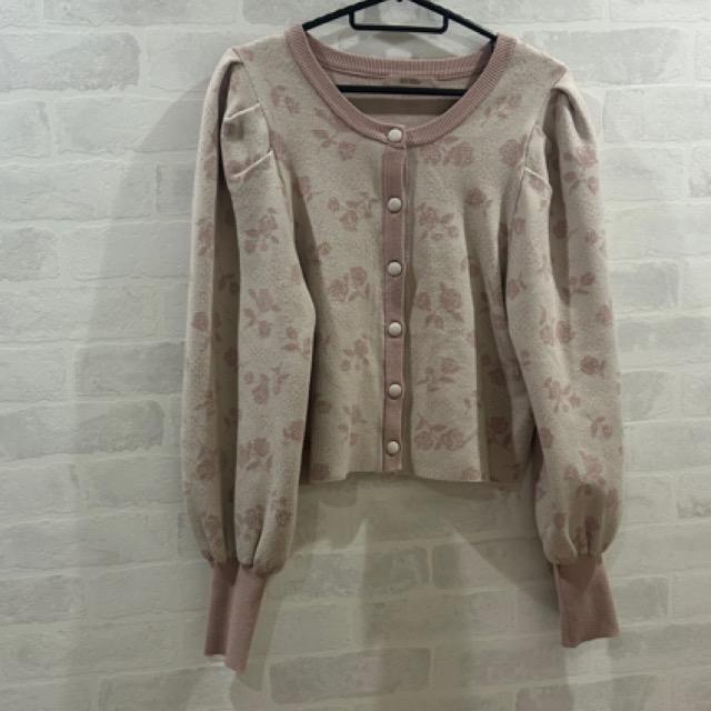 NICE CLAUP★ローズ配色ニットカーディガン★ < ブランド NICE CLAUP★ローズ配色ニットカーディガン★ < ブランドの