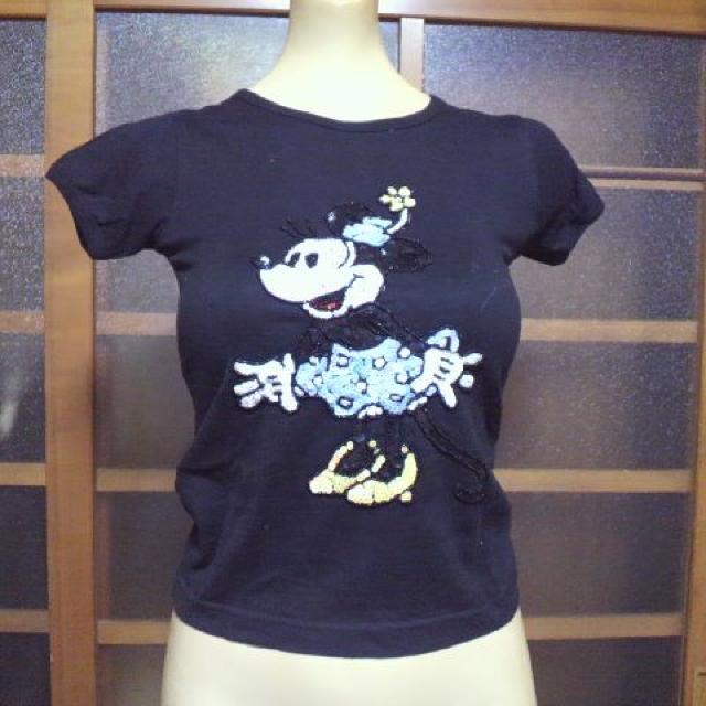 ディズニーミニーマウス スパン&ビーズ Tシャツ < 女性ファッション  ディズニーミニーマウス スパン&ビーズ Tシャツ  < 女性ファッションの