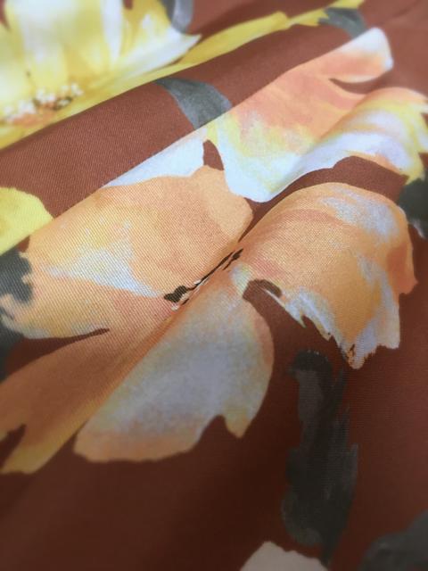 定価17,260円●Rirandtureリランドチュール●大花プリントスカート●茶ブラウン●フラワー < ブランド 定価17,260円●Rirandtureリランドチュール●大花プリントスカート●茶ブラウン●フラワー < ブランドの