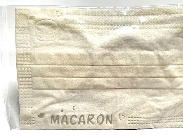 3層構造♪可愛いキュート 通気性抜群 不織布 マカロン柄カラーマスク ベージュ < 女性ファッション  3層構造♪可愛いキュート 通気性抜群 不織布 マカロン柄カラーマスク ベージュ < 女性ファッションの