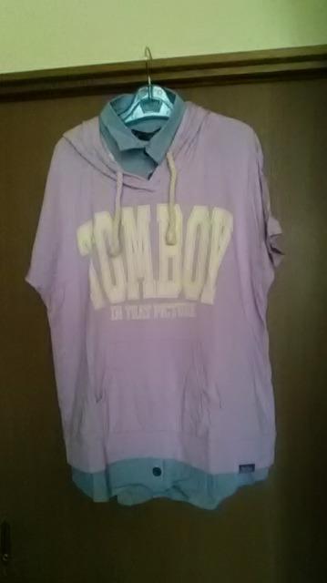 2*新品*大きいサイズ*重ね着風*半袖パーカー < 女性ファッション  2*新品*大きいサイズ*重ね着風*半袖パーカー  < 女性ファッションの