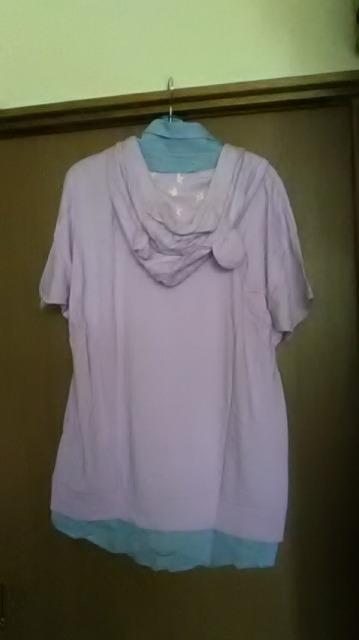 2*新品*大きいサイズ*重ね着風*半袖パーカー < 女性ファッション  2*新品*大きいサイズ*重ね着風*半袖パーカー < 女性ファッションの