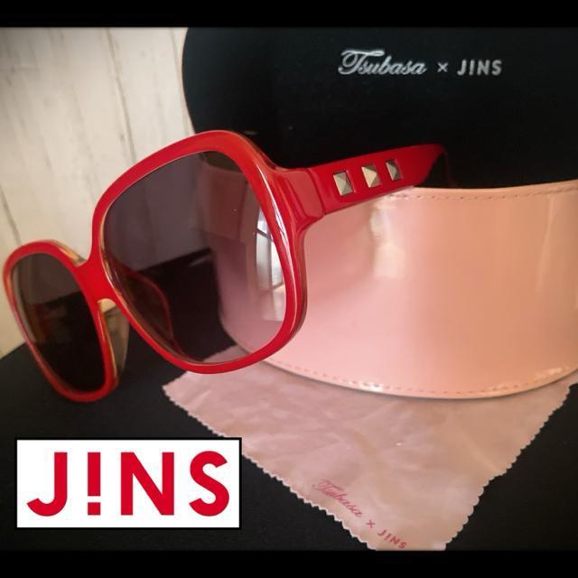 ROCK!! Tsubasa × JINS ジンズ 益若つばさ コラボ サングラス レッド × スタッズデザイン レア < 女性ファッション  ROCK!! Tsubasa × JINS ジンズ 益若つばさ コラボ サングラス レッド × スタッズデザイン レア  < 女性ファッションの