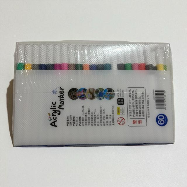 アクリルマーカーペン 60色セット 水性 速乾 耐水 防水 布・ガラス・プラスチック対応 DIY お絵描き イラスト ハンドメイド < ホビー アクリルマーカーペン 60色セット 水性 速乾 耐水 防水 布・ガラス・プラスチック対応 DIY お絵描き イラスト ハンドメイド < ホビーの