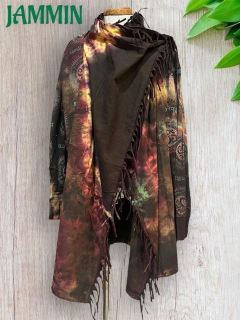 タイダイ旅人風ジャケット アジアン ヒッピー エスニック サイケ 個性派 < 男性ファッション タイダイ旅人風ジャケット アジアン ヒッピー エスニック サイケ 個性派 < 男性ファッションの