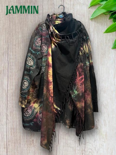 タイダイ旅人風ジャケット アジアン ヒッピー エスニック サイケ 個性派 < 男性ファッション タイダイ旅人風ジャケット アジアン ヒッピー エスニック サイケ 個性派 < 男性ファッションの